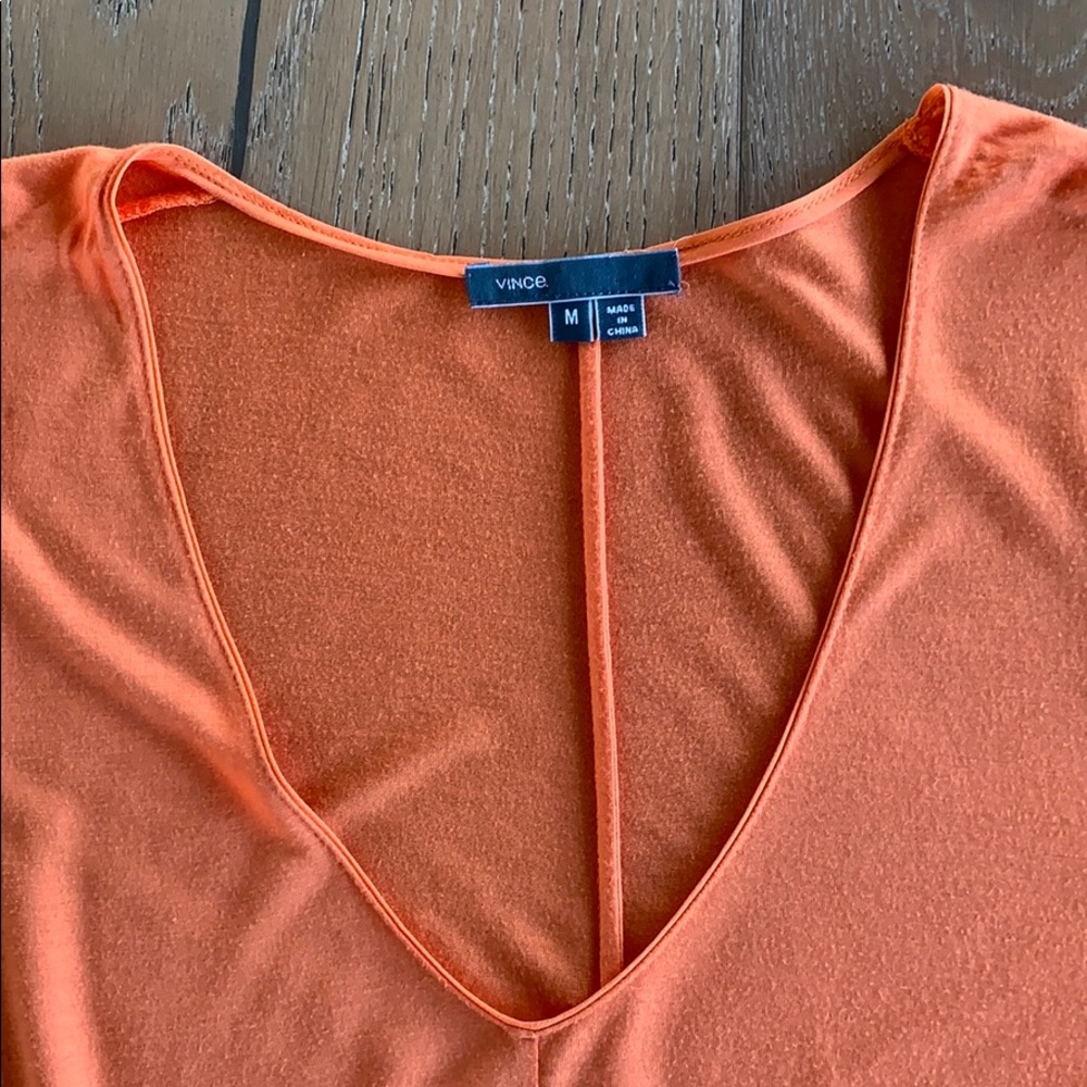 Vince orange a-line T-shirt, M - Picture 5 of 6